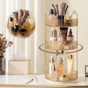 Rotating Makeup Organizer For Vanity, High-capacity Skincare Clear Make Up🌸